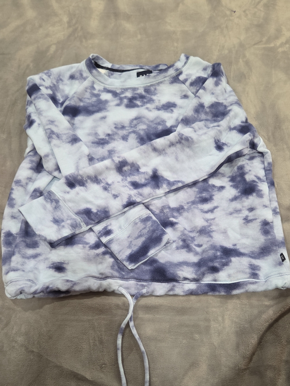 GAP Purple Tie-Dye Drawcord Pullover Sweatshirt